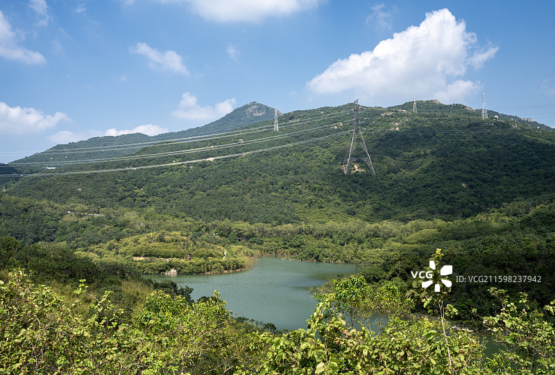 中国广东深圳盐田半山公园眺望梅沙尖图片素材