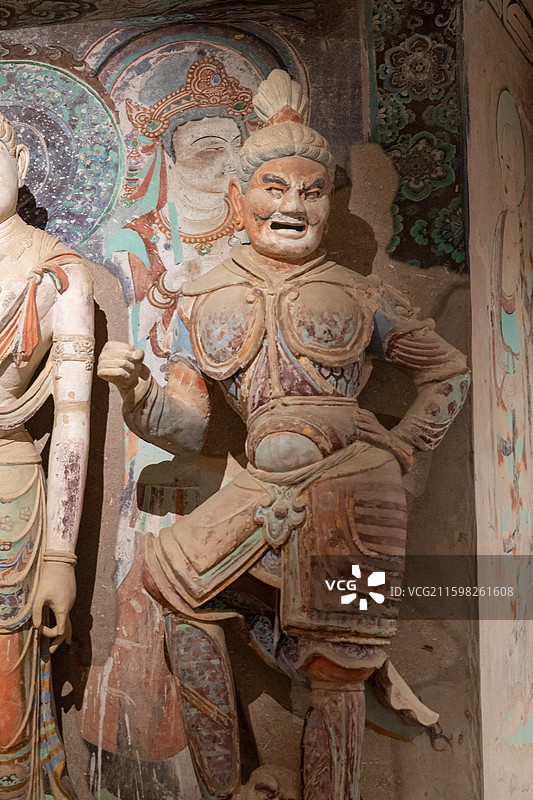 中国国家博物馆盛世修典“中国历代绘画大系”成果展莫高窟第45窟图片素材