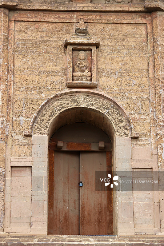 浑源古建明代圆觉寺塔石雕特写图片素材