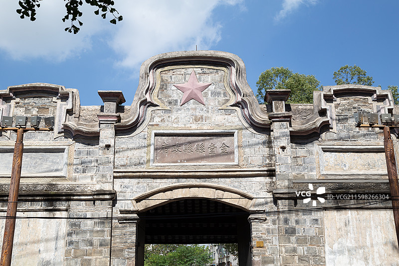 四川成都青白江区城厢古城的金堂县衙正门图片素材