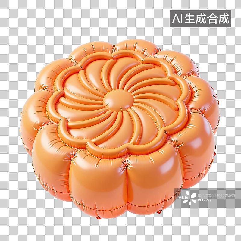 【AI数字艺术】3D三维膨胀气球风格中秋节月饼元素图片素材