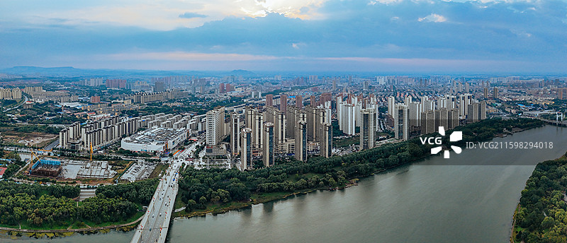 辽阳市 文圣区 太子河 河东广场 白塔公园 航拍图片素材