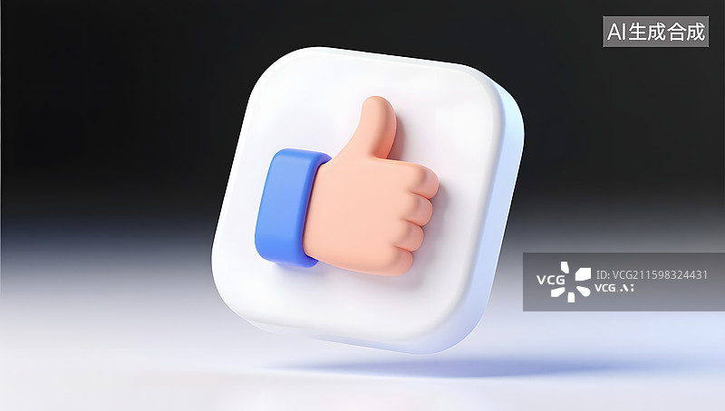 【AI数字艺术】3D否定手势的拒绝态度图标图片素材