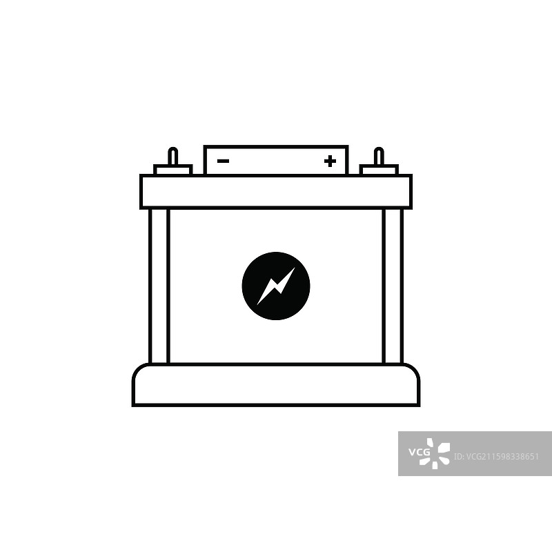 汽车电瓶图标图片素材