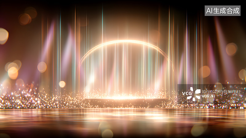 【AI数字艺术】金粒光影图片素材