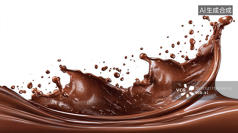【AI数字艺术】丝滑浓郁的黑巧克力图片素材