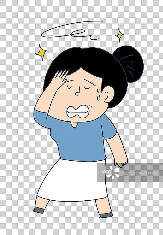 头晕的人物图片素材