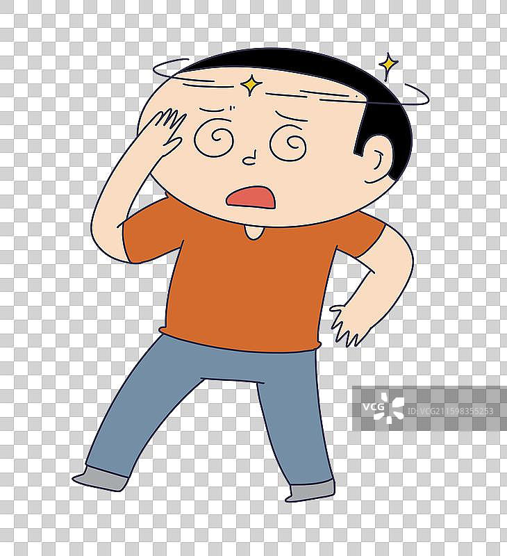 头晕的人物图片素材