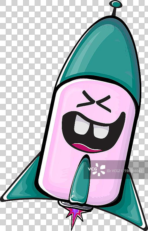 卡通火箭飞船角色图片素材