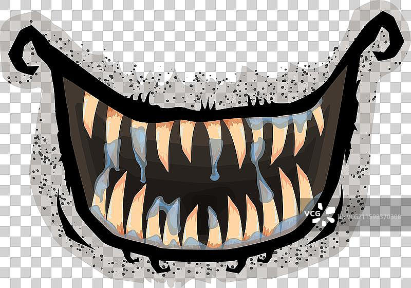 卡通搞笑僵尸怪物张着嘴图片素材