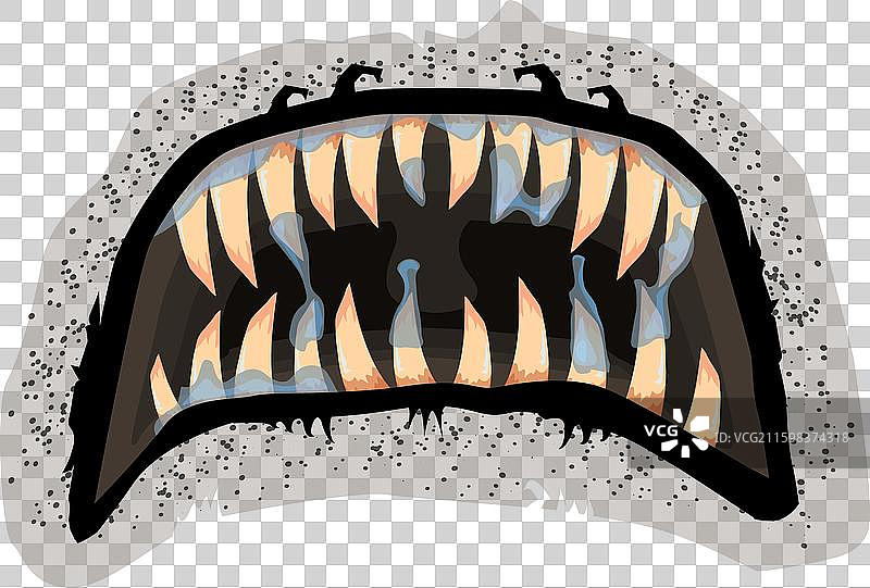 卡通滑稽僵尸怪兽张着嘴图片素材