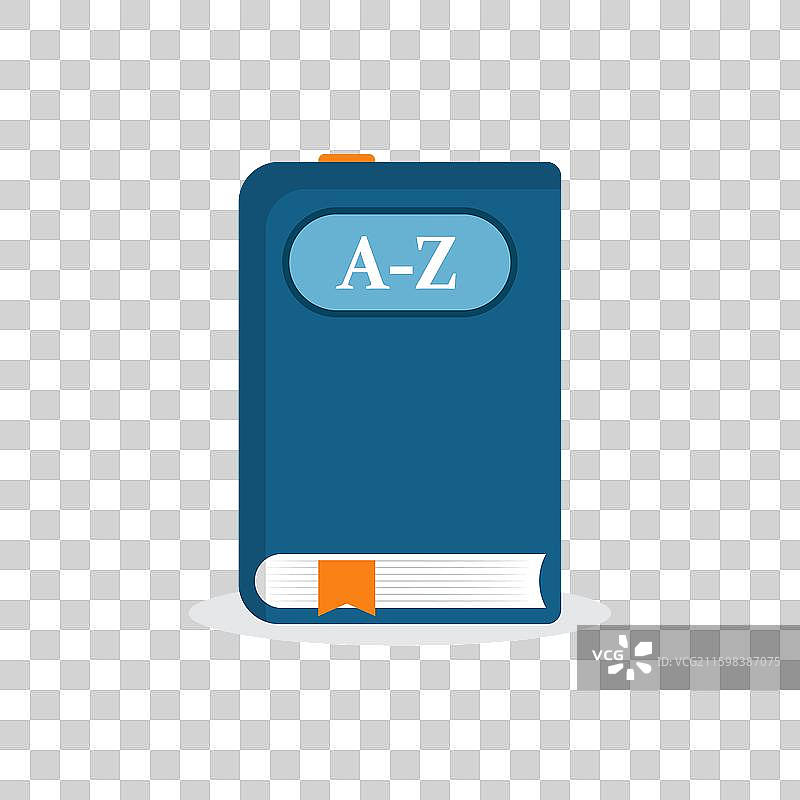 扁平风格的词汇表书籍图标，指南手册图片素材