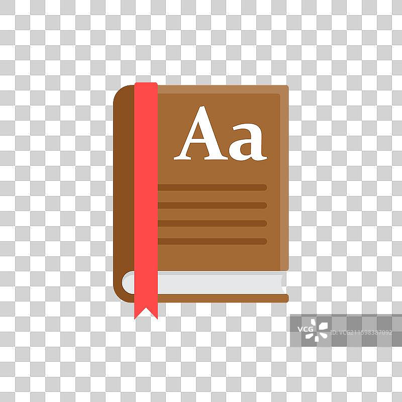 平面风格的词汇表书籍图标，指南图片素材