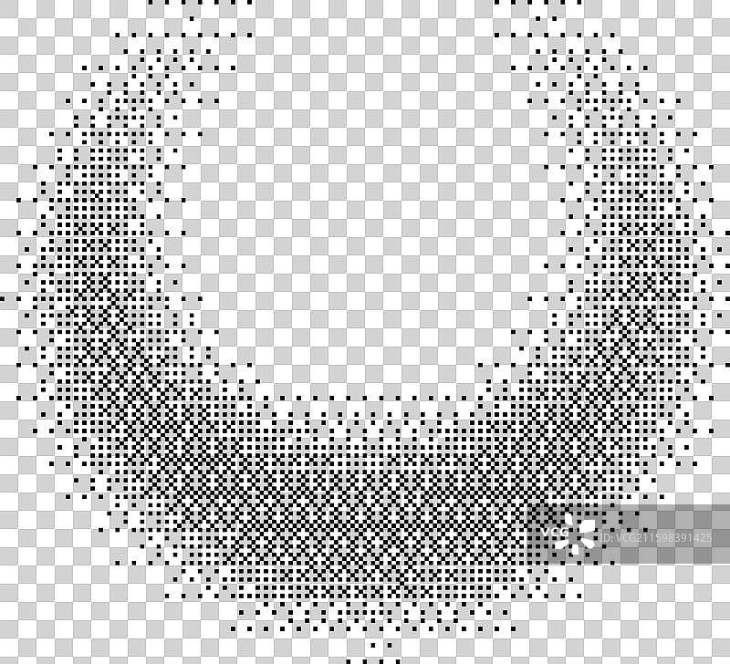 像素抽象形状渐变半色调风格艺术图片素材