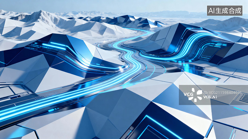 【AI数字艺术】未来科技地貌景观图片素材