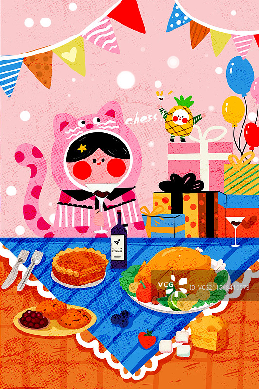 11月节日-感恩节儿童插画图片素材