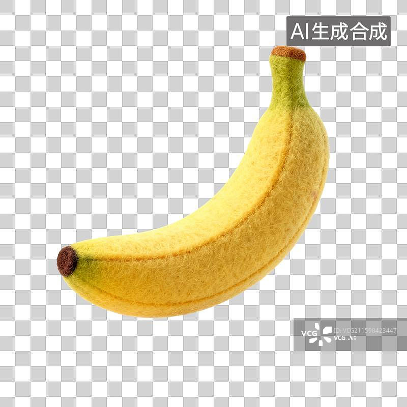 【AI数字艺术】手工毛毡香蕉图片素材