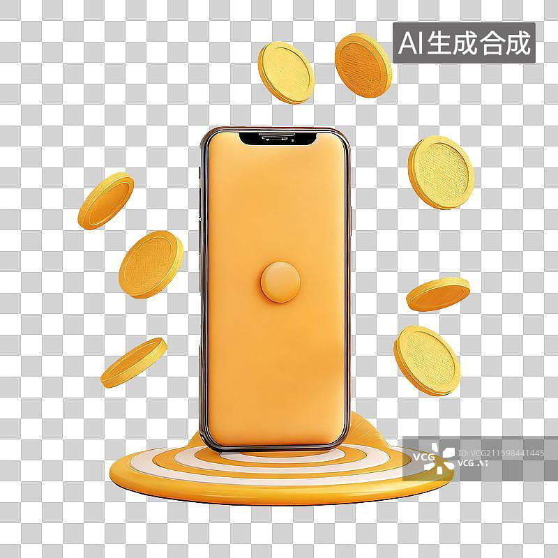 【AI数字艺术】智能手机支付场景图片素材