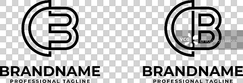 字母 cb 字母组合标志，适用于任何图片素材