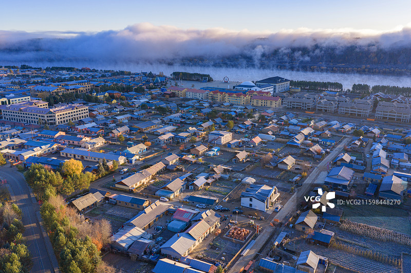 中国最北城镇、“神州北极”——黑龙江漠河北极村图片素材
