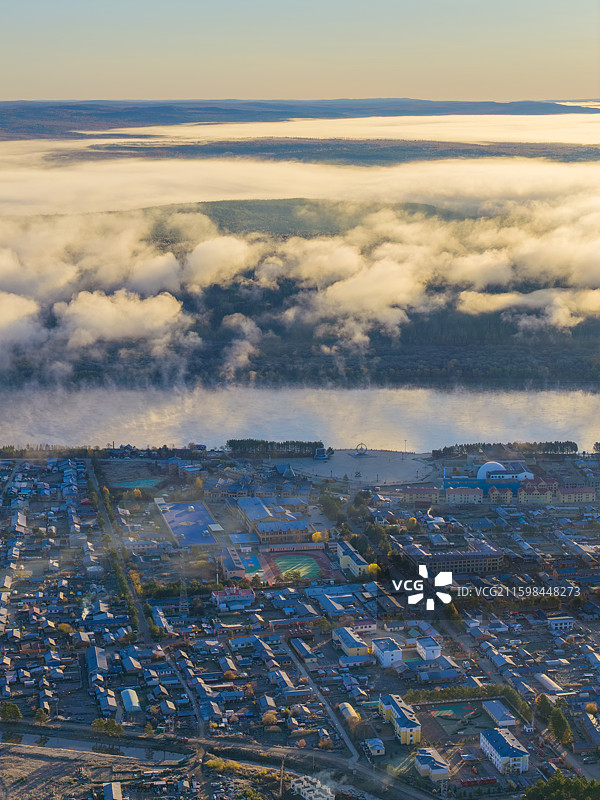 中国最北城镇、“神州北极”——黑龙江漠河北极村图片素材