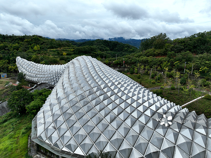 湖北省十堰市郧阳区柳陂镇青龙山，恐龙蛋化石群国家地质公园风光图片素材