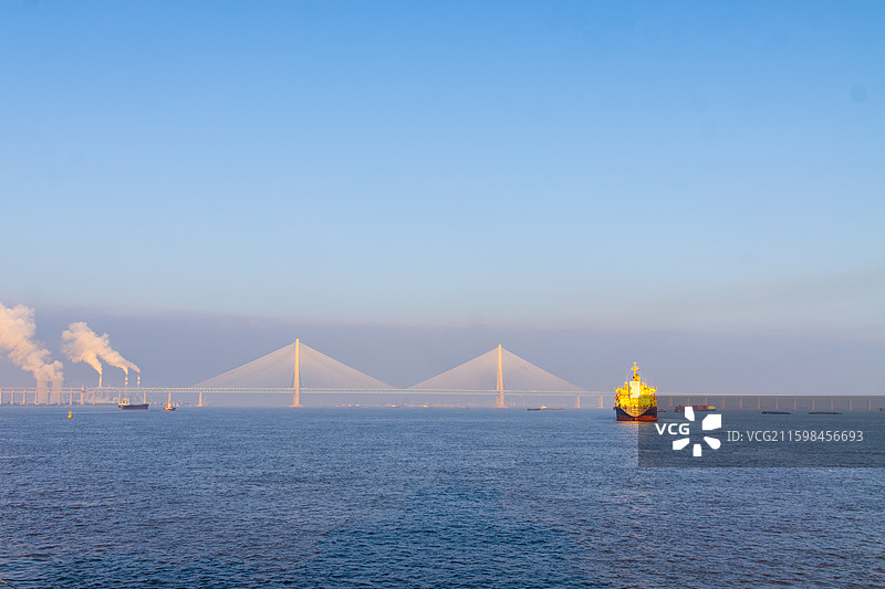 沪苏通长江公铁大桥风光图片素材