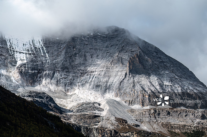 四川稻城亚丁央迈勇雪山特写图片素材