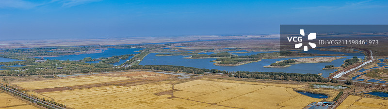 大安市 嫩江湾 翻身屯 地标 航拍图片素材