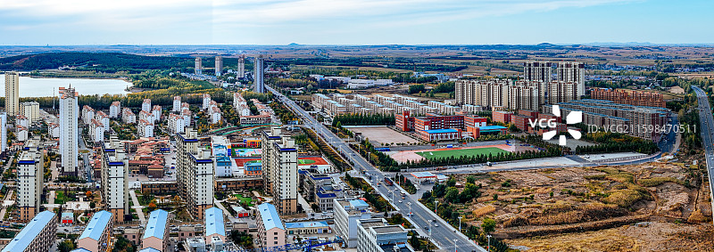 宾县 永贵村 迎宾大道 二龙湖 航拍图片素材