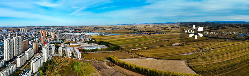 宾县 永贵村 迎宾大道 二龙湖 航拍图片素材