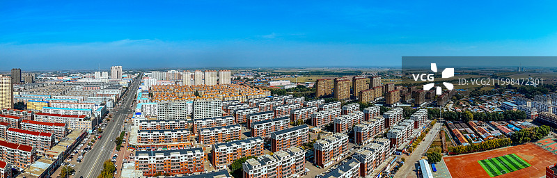 富裕县 人才公园 富裕镇 城市  航拍图片素材