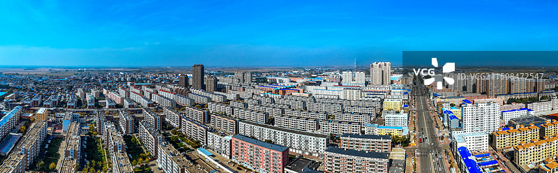 富裕县 人才公园 富裕镇 城市  航拍图片素材