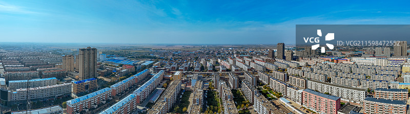 富裕县 人才公园 富裕镇 城市  航拍图片素材