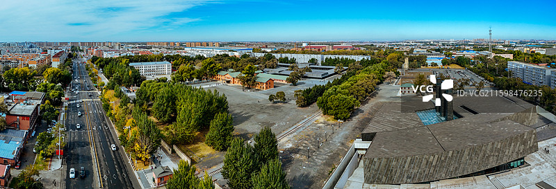 哈尔滨 平房区 731遗址 平房公园 航拍图片素材