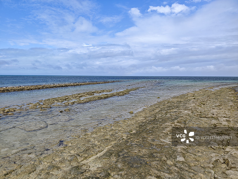 夏日纯净澳大利亚绿岛沙滩无人背景4K图片素材