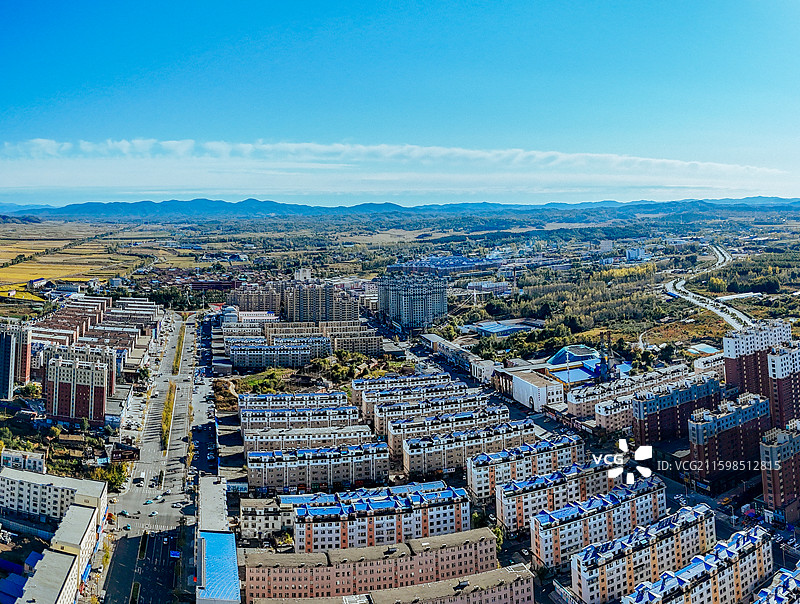 舒兰市 王家街 舒兰大街 森林公园 航拍图片素材