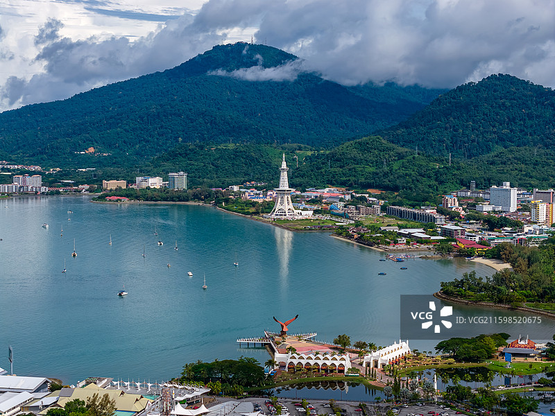 马来西亚兰卡威风景航拍图片素材