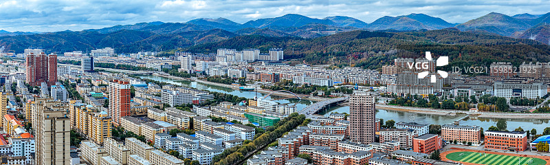 白山市 浑江区 北山公园 北安大街 浑江图片素材