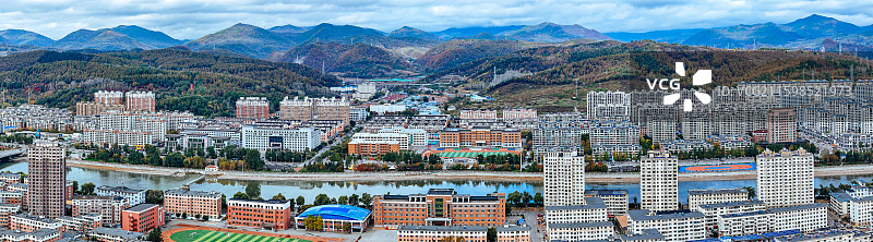 白山市 浑江区 北山公园 北安大街 浑江图片素材
