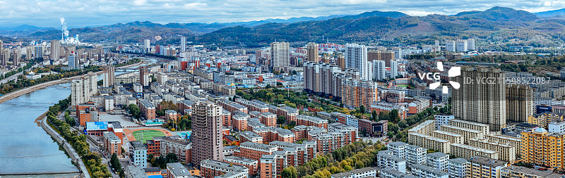 白山市 浑江区 北山公园 北安大街 浑江图片素材