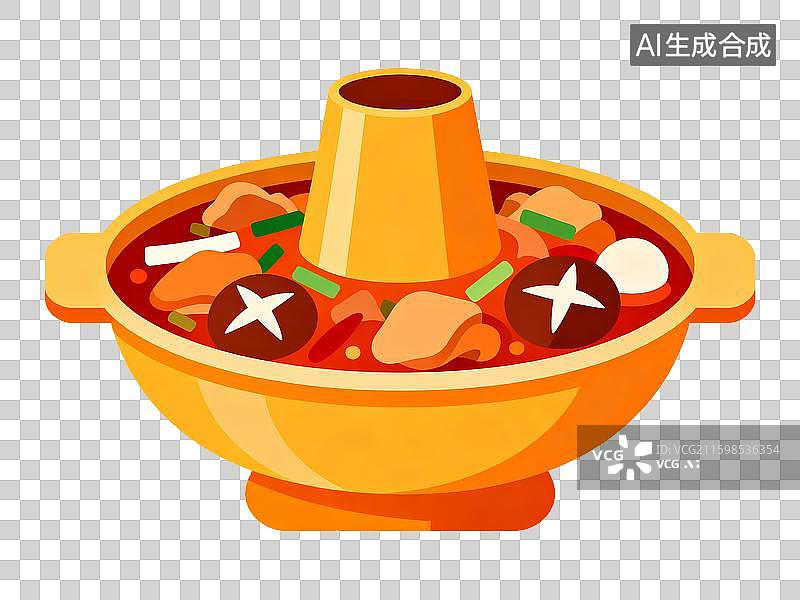 【AI数字艺术】老式的菌汤火锅图片素材