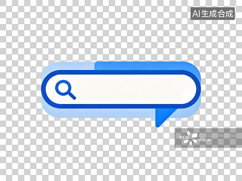 【AI数字艺术】蓝色的搜索对话框图片素材