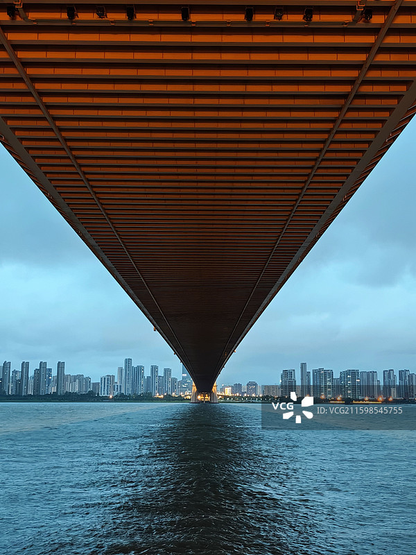 杨泗港大桥蓝调时刻图片素材