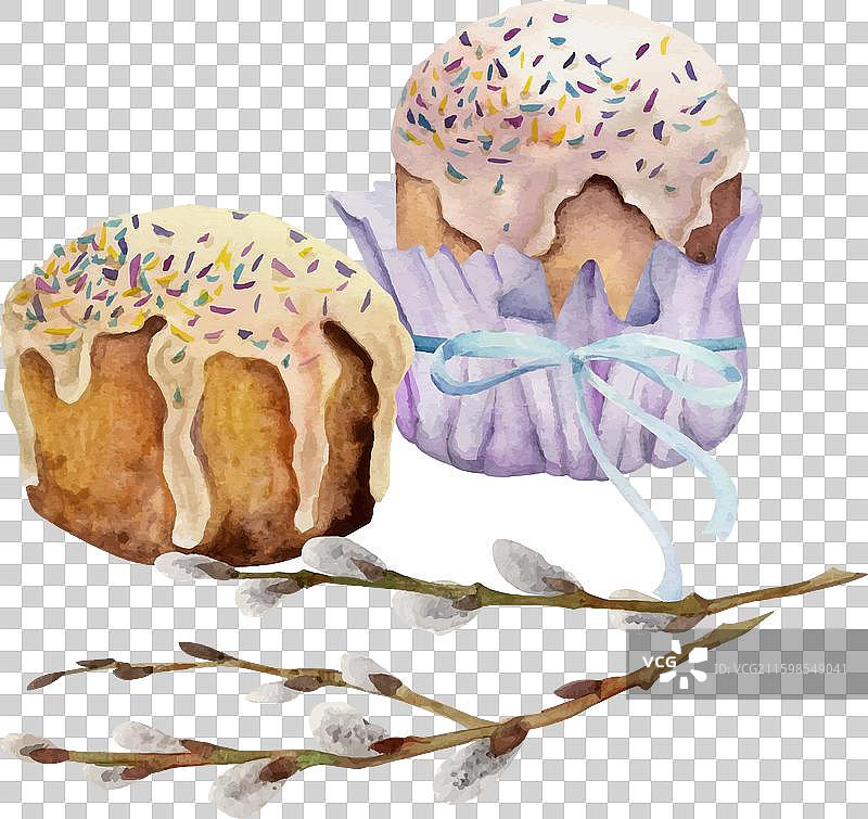 水彩手绘复活节庆祝插画素材图片素材