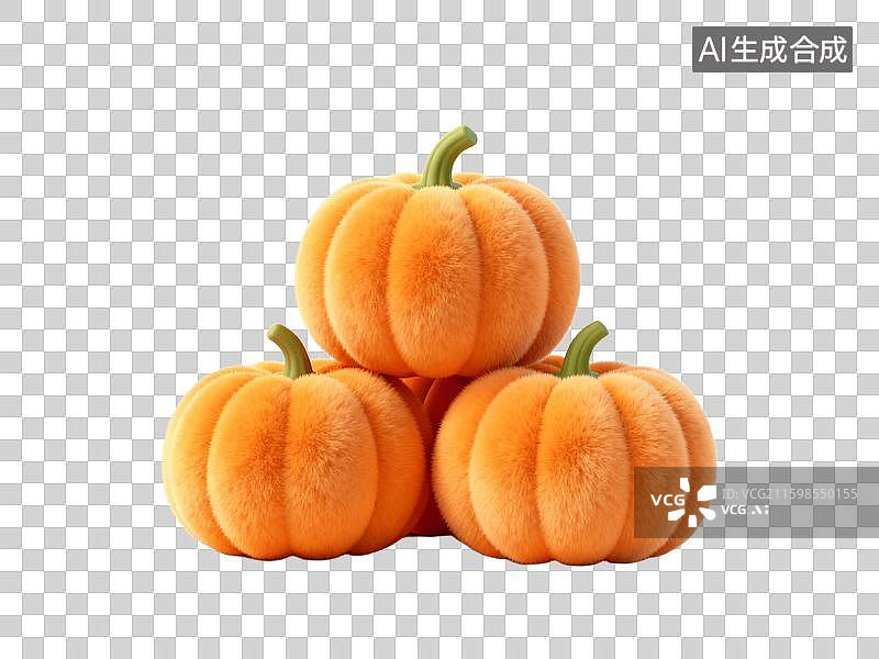 【AI数字艺术】3D卡通毛茸茸材质 南瓜图片素材