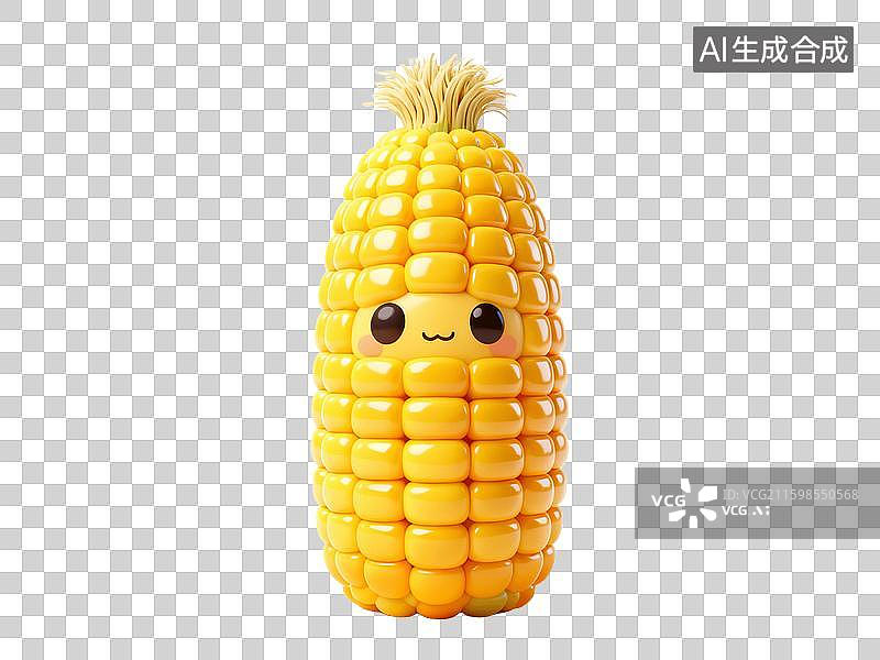 【AI数字艺术】3D卡通毛茸茸材质 玉米图片素材