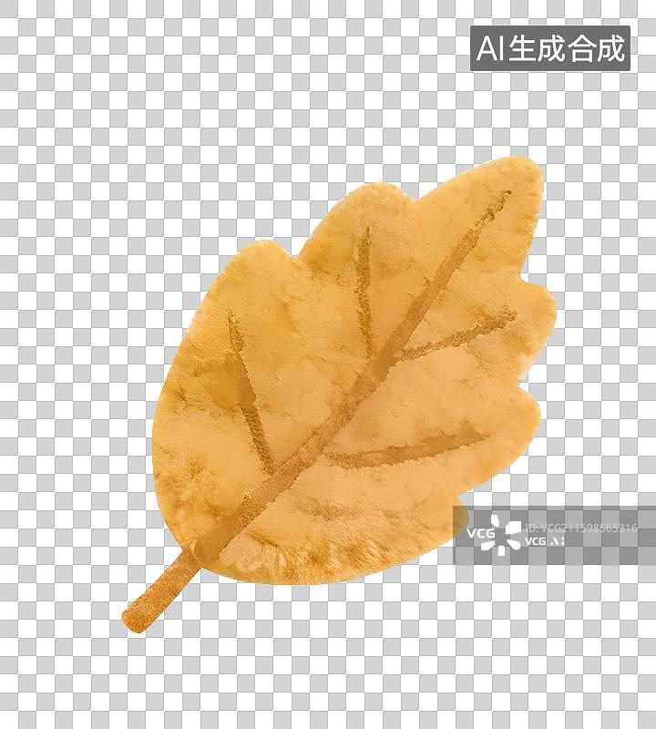 【AI数字艺术】3D立体毛绒质感落叶秋季免抠元素图片素材