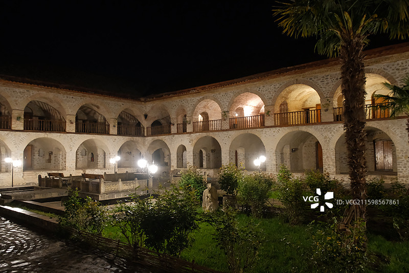 阿塞拜疆舍基小镇风光图片素材