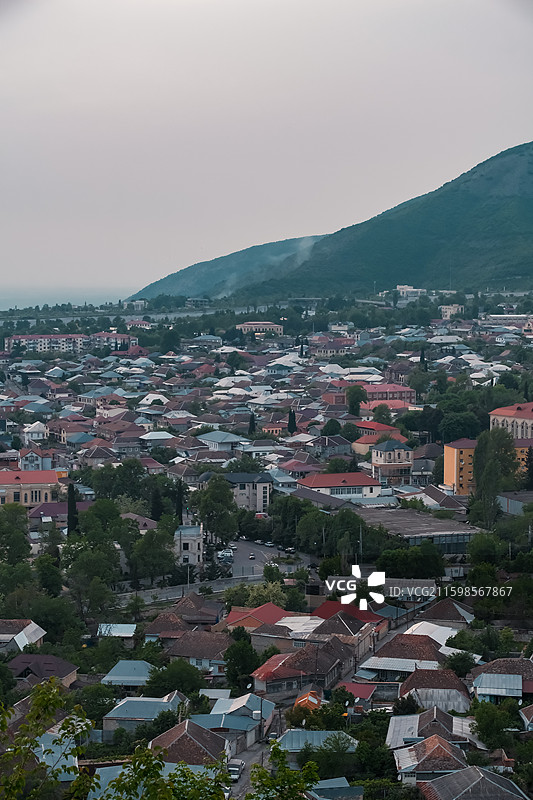 阿塞拜疆舍基小镇风光图片素材